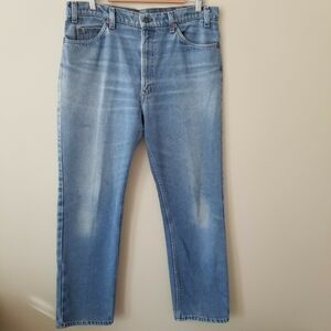 VTG Levi's Orange Tab Jeans Straight Size 36x32 (Fits 37x31) USA Fade